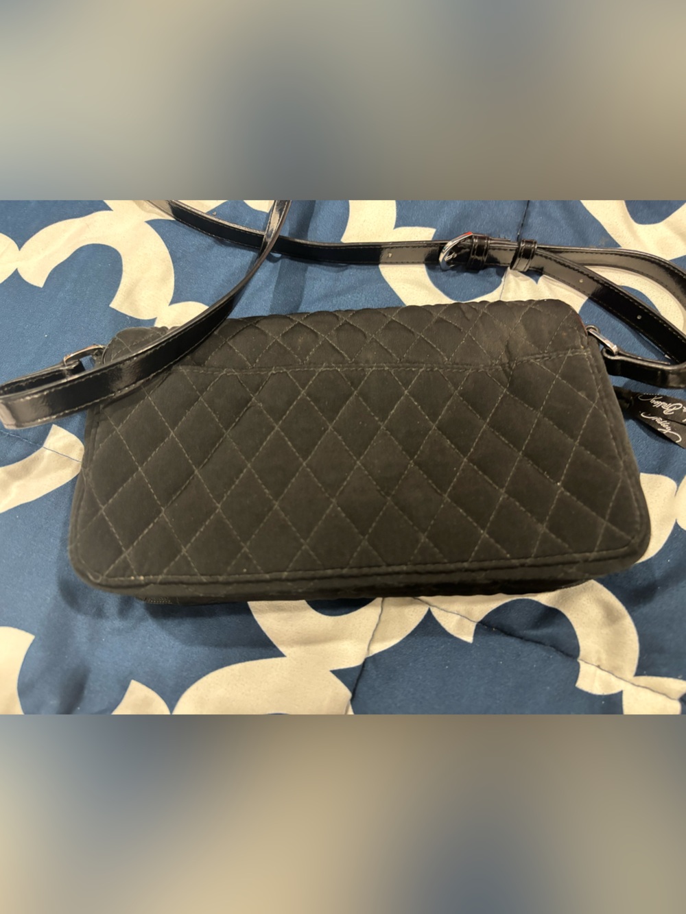 Vera Bradley Black Quilted Shoulder Crossbody Bag - Picture 10 of 12